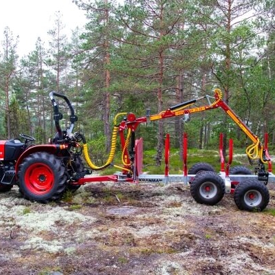Griplastarvagn T3500 med 30-50 kran